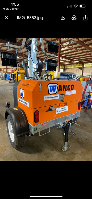 2024 Wanco WLTT-4MM4K Diesel, Deep Sea Controller, Shore Power Plug, Auto Start, (4) 350W LED Floodlights, 4kW Generator, 60 Gal Fuel Tank, 2" Ball, T3