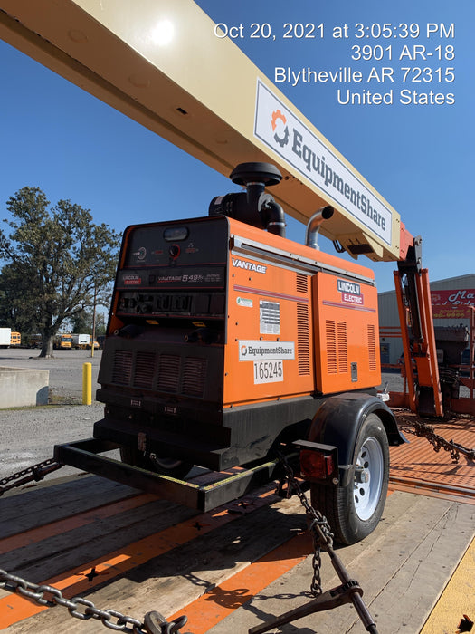 2021 Lincoln Electric Vantage 549X Ready Pak 3, ORANGE (includes trailer, cable rack, fender light kit)
