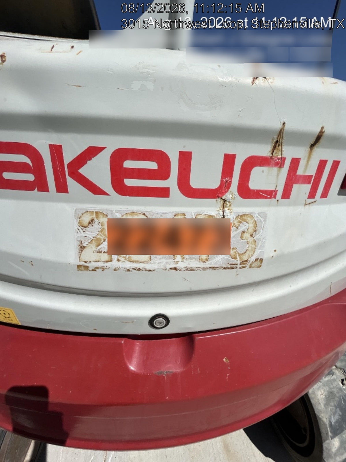 2019 Takeuchi TB260 Takeuchi TB260 Canopy w/Rubber Tracks, Auxiliary Hydraulics, Standard Blade, Manual QC