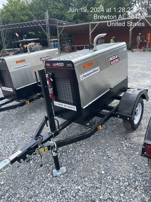 2024 Lincoln Electric LE400 Kubota V1505, Trlr, Cable Rack, Light Kit, ES Decals, T3