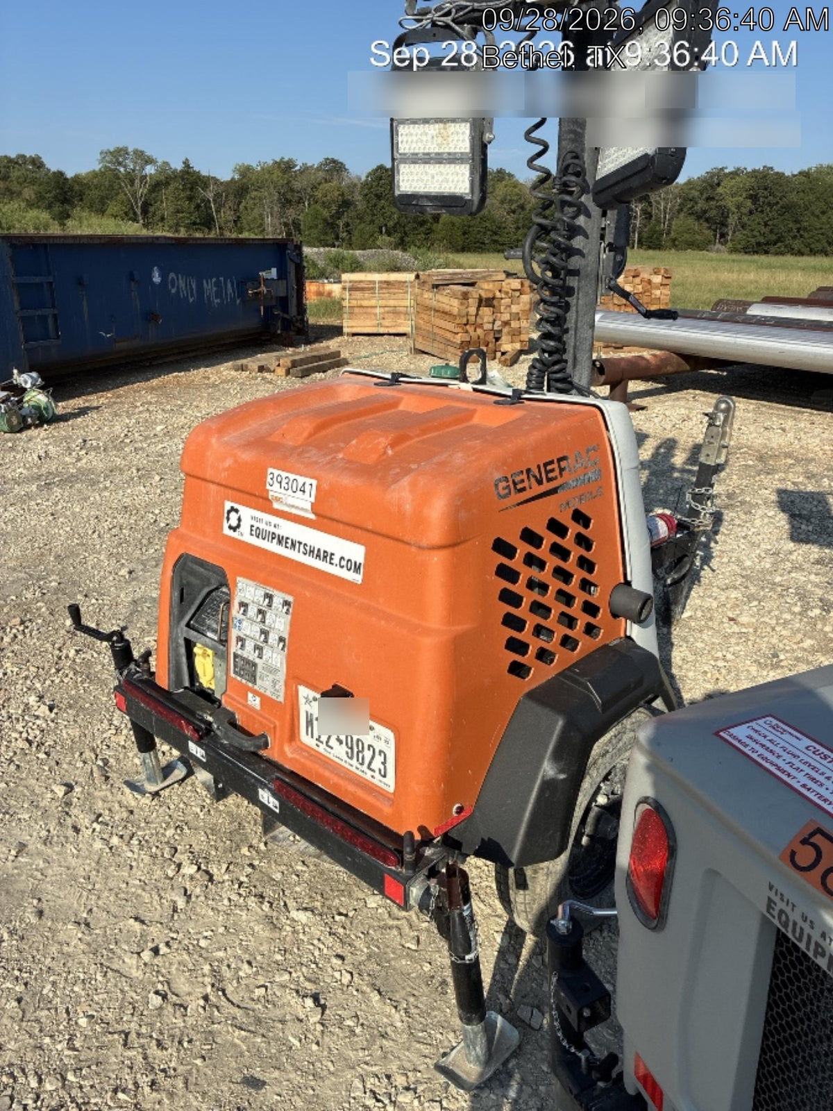 2024 Generac MLT2 Diesel, Flex Switch 120V Input, Powerzone Controller, 
(4) 320W LED Lights, 4kW Generator, 39.9 Gal Fuel Tank, 2" Ball, T3