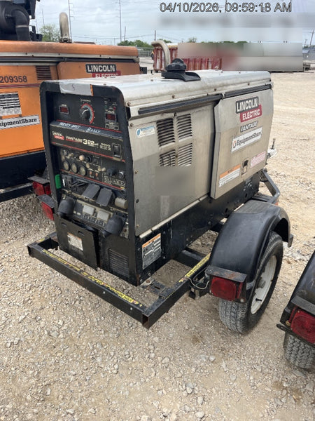 2019 Lincoln Electric Vantage 322 Ready-Pak 3, Two Wheel Trailer, Fender and Light Kit, Cable Rack