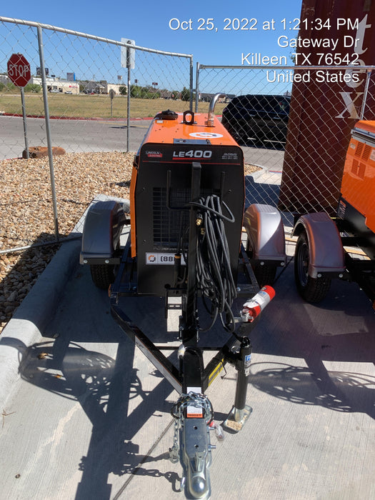 2022 Lincoln Electric LE400 Kubota V1505, Trlr, Cable Rack, Light Kit, ES Decals, T3