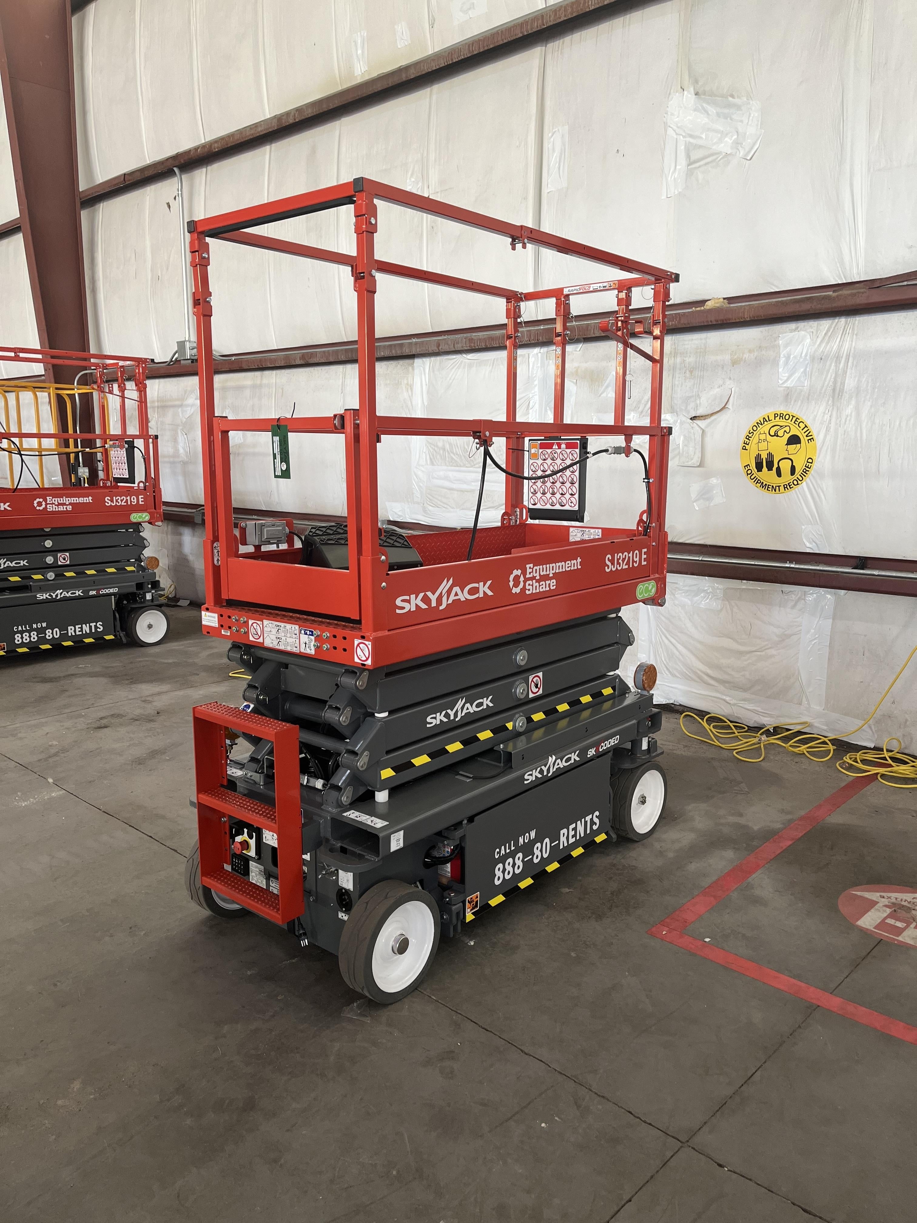 2024 Skyjack SJ3219 Electric Drive, Sld NM Tires, DBcns, RFRails, Power to Platform, T3 + Access Control