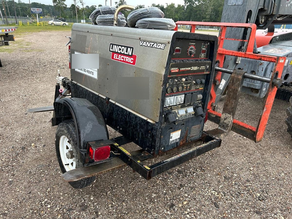 2019 Lincoln Electric Vantage 322 Lincoln Vantage 322 Welder w/Trailer, Light Kit, Cable Rack