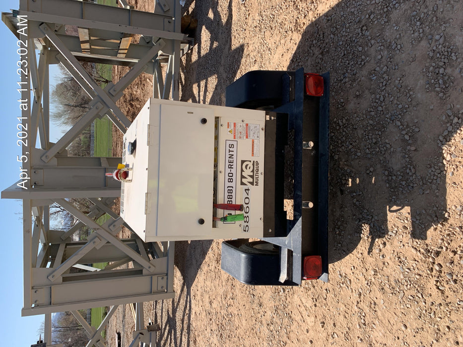 2020 Multiquip DLW400ESA4 400 amp Welder, 14kW, 120/240V, T4F Kubota, Trailer