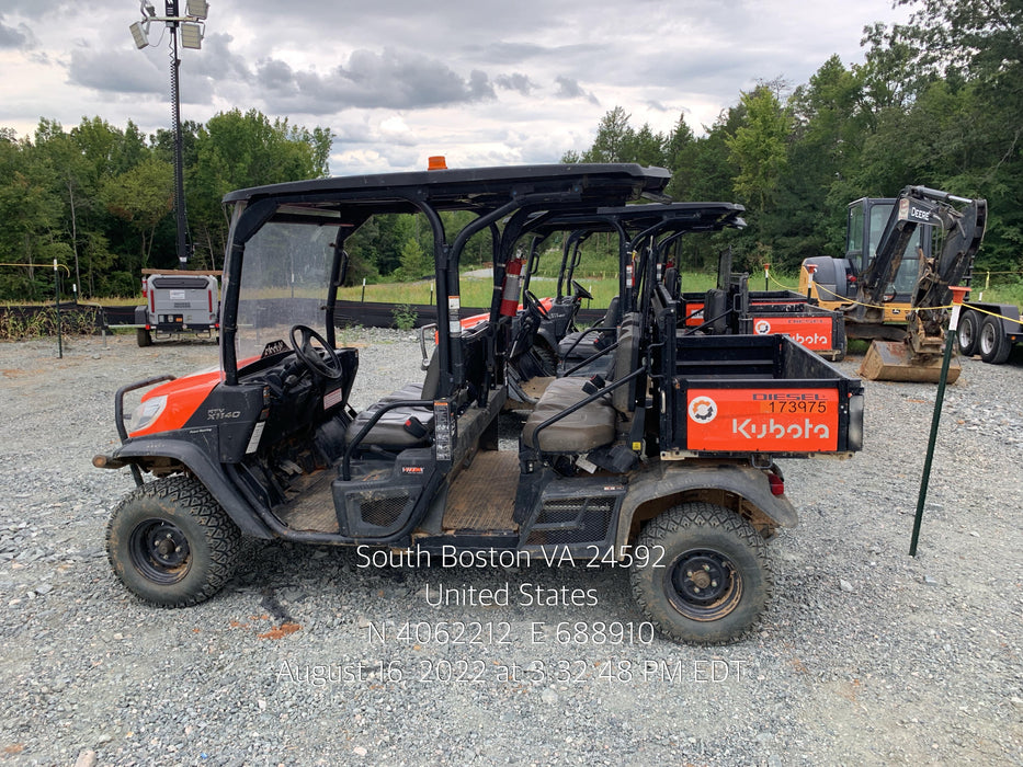2021 Kubota RTV-X1140W-H Plastic Canopy, Windshield Acrylic Clear, LED Strobe Light, Wire Harness Kit, Back up Alarm