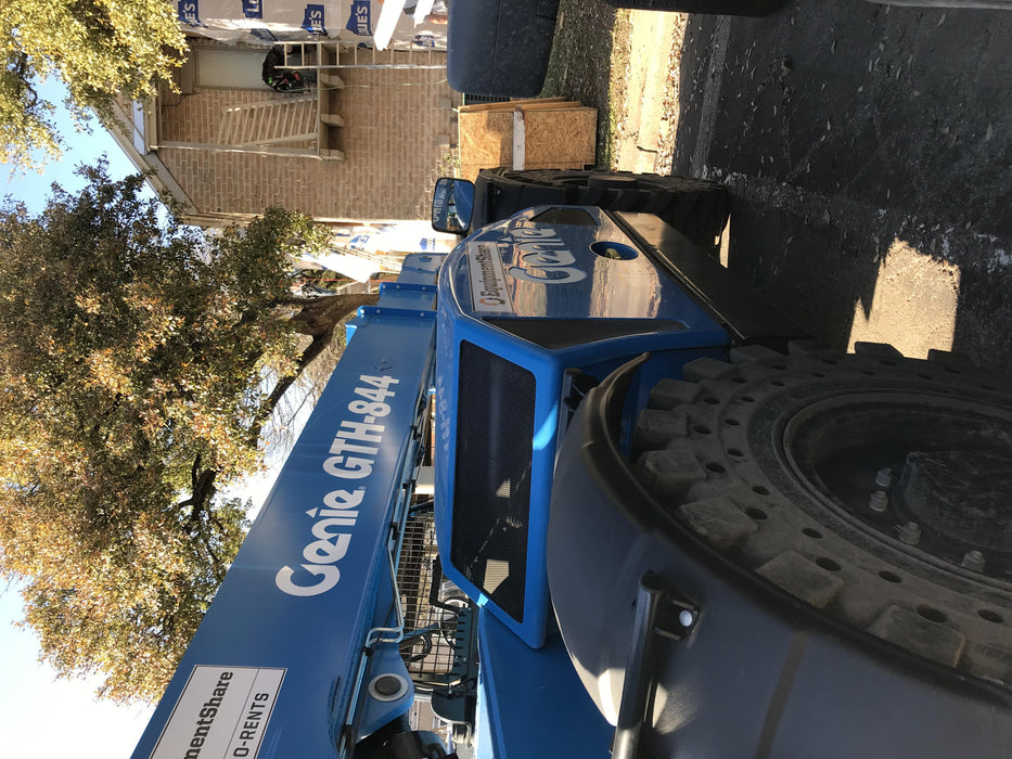 2018 Genie GTH-844 Genie GTH-844 w/Open ROPS, Solid Tires, beacon/work lights, 60" carriage/forks