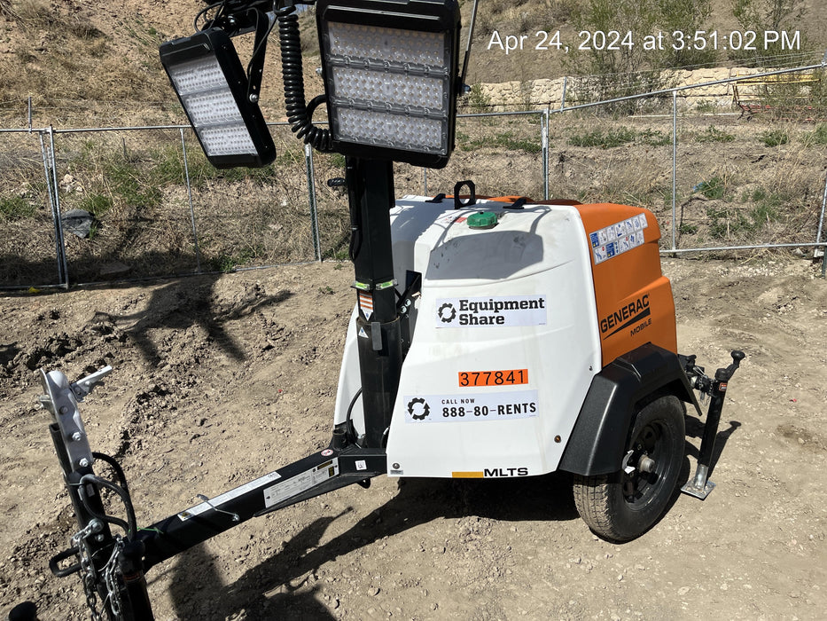 2023 Generac MLT2 Diesel, Flex Switch 120V Input, Powerzone Controller, 
(4) 320W LED Lights, 4kW Generator, 39.9 Gal Fuel Tank, 2" Ball, T3