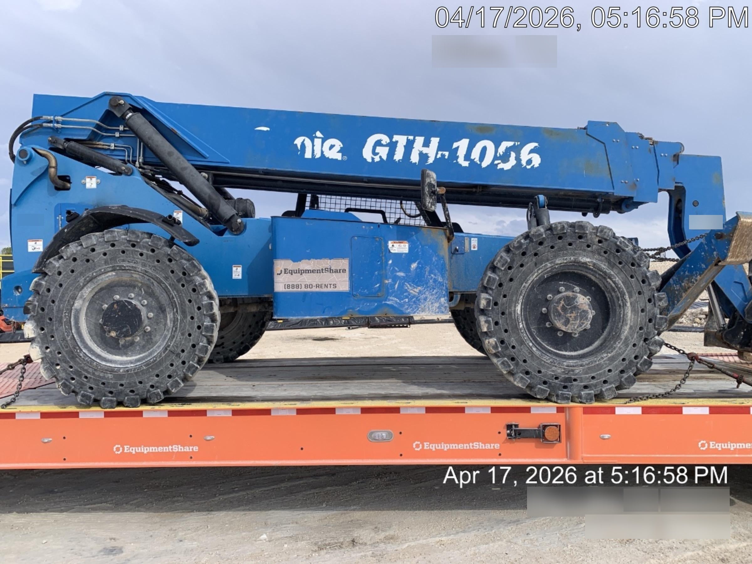 2018 Genie GTH-1056 GTH-1056 w/Open ROPS, Solid Tires, Work Lights, 60" carriage/forks, cab mesh, beacon