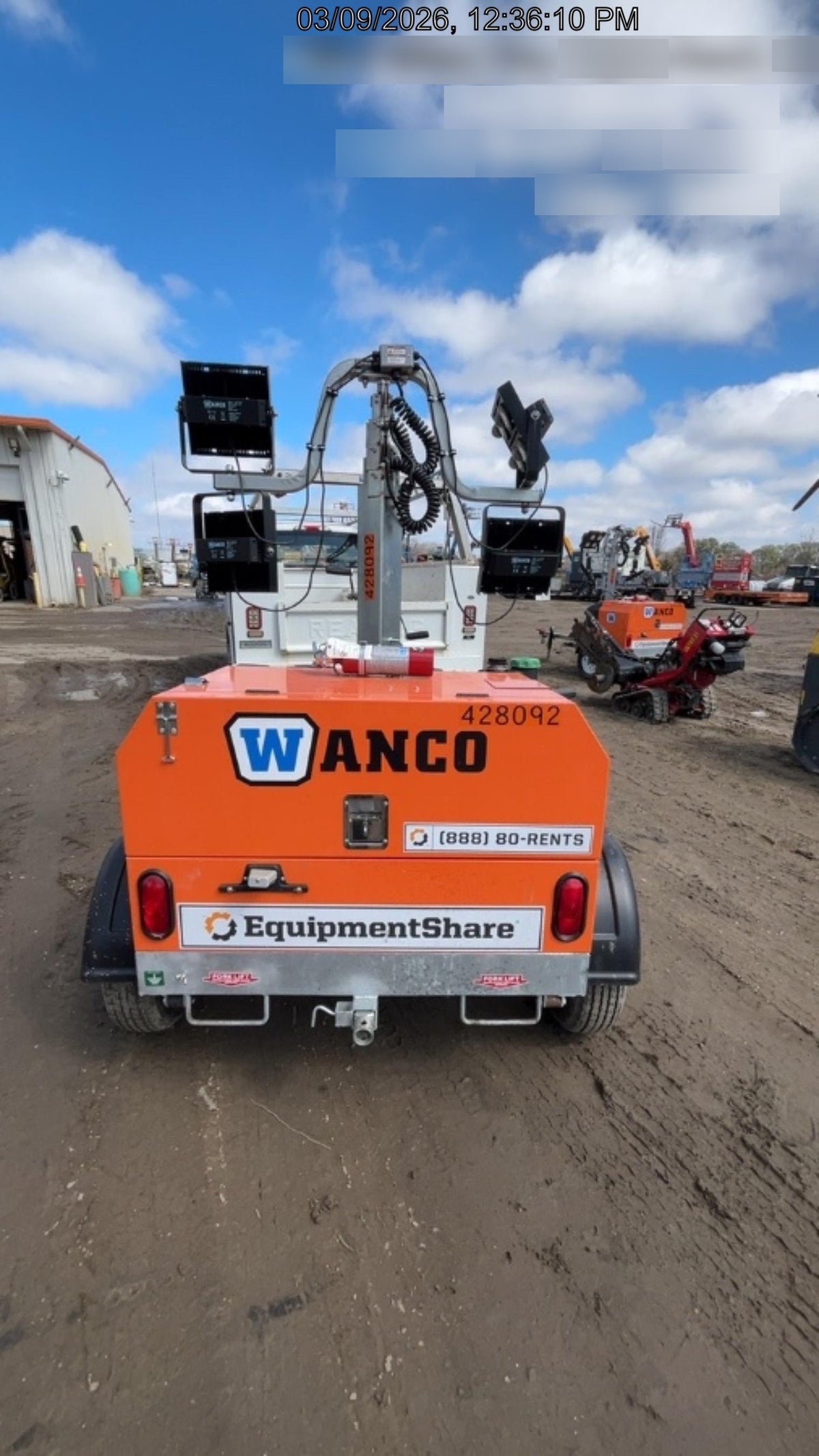 2024 Wanco WLTT-4MM4K Diesel, Deep Sea Controller, Shore Power Plug, Auto Start, (4) 350W LED Floodlights, 4kW Generator, 60 Gal Fuel Tank, 2" Ball, T3