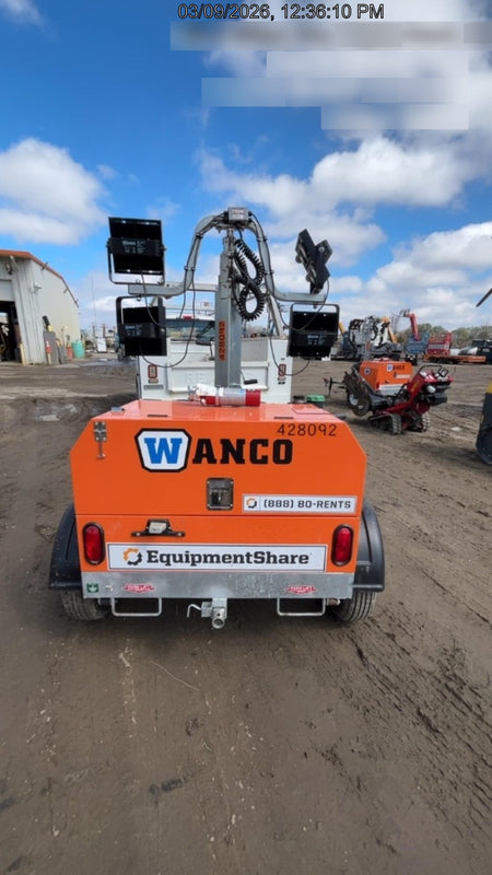 2024 Wanco WLTT-4MM4K Diesel, Deep Sea Controller, Shore Power Plug, Auto Start, (4) 350W LED Floodlights, 4kW Generator, 60 Gal Fuel Tank, 2" Ball, T3