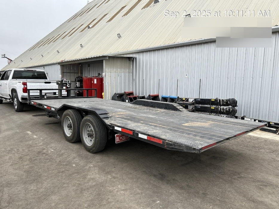 2025 TEXAS PRIDE TRAILERS 21' Lowboy Gravity Tilt Bed 14K Bumper Pull Trailer