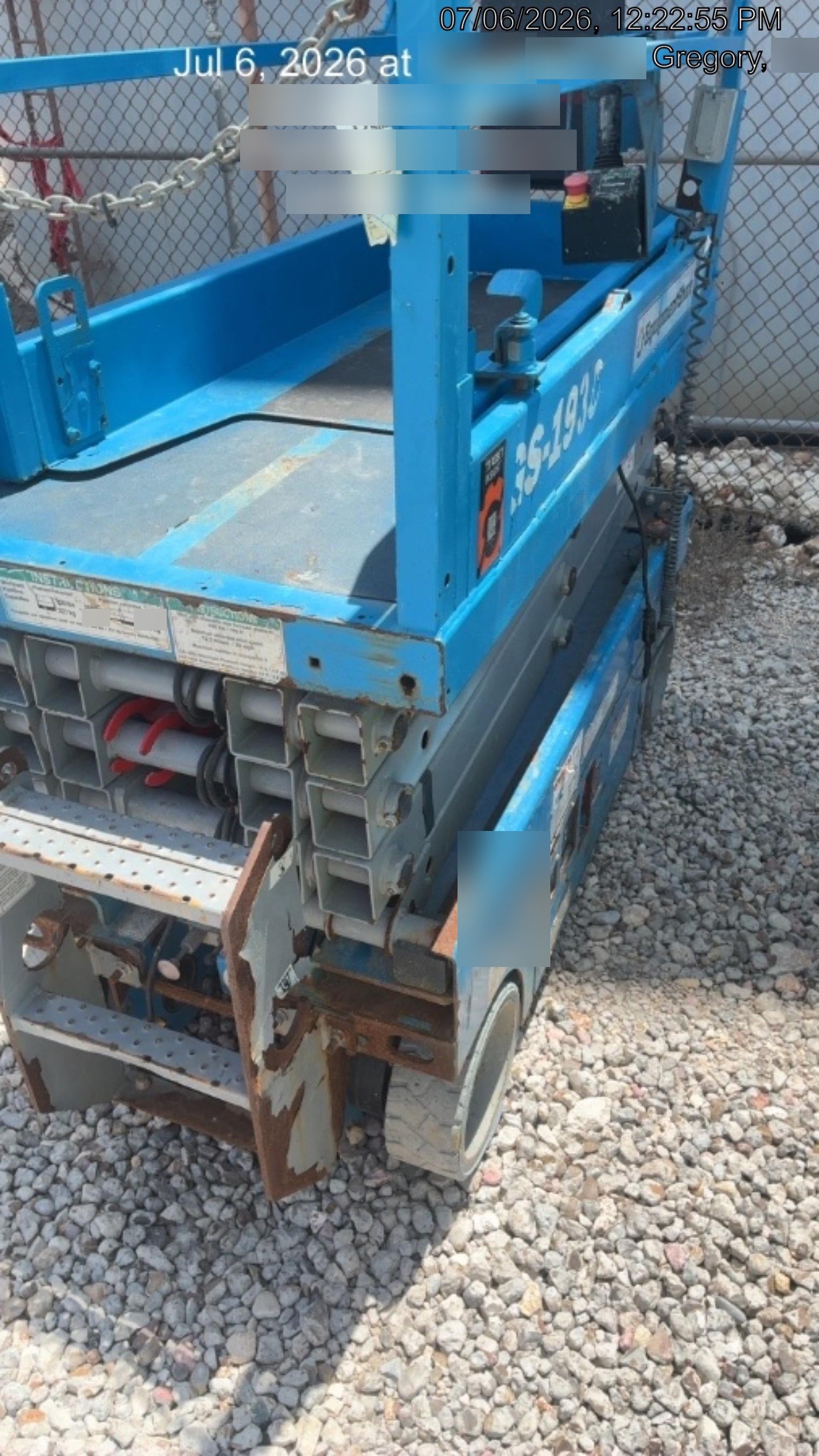 2019 Genie GS-1930 Fixed Rails with Chain Entry