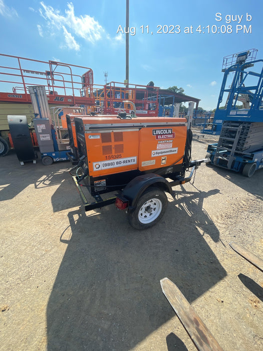 2021 Lincoln Electric Vantage 322 Vantage 322 Ready Pak 3 w/ Decals, ORANGE (includes trailer, cable rack, fender light kit) NO Telematics