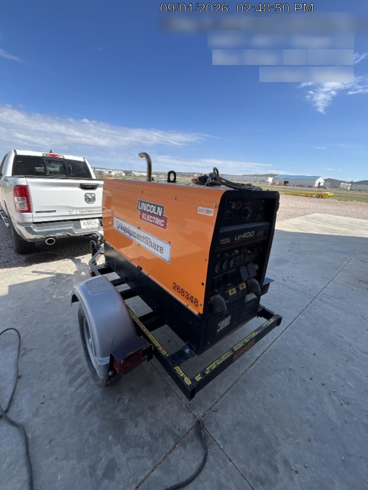 2022 Lincoln Electric LE400 Kubota V1505, Trlr, Cable Rack, Light Kit, ES Decals, T3