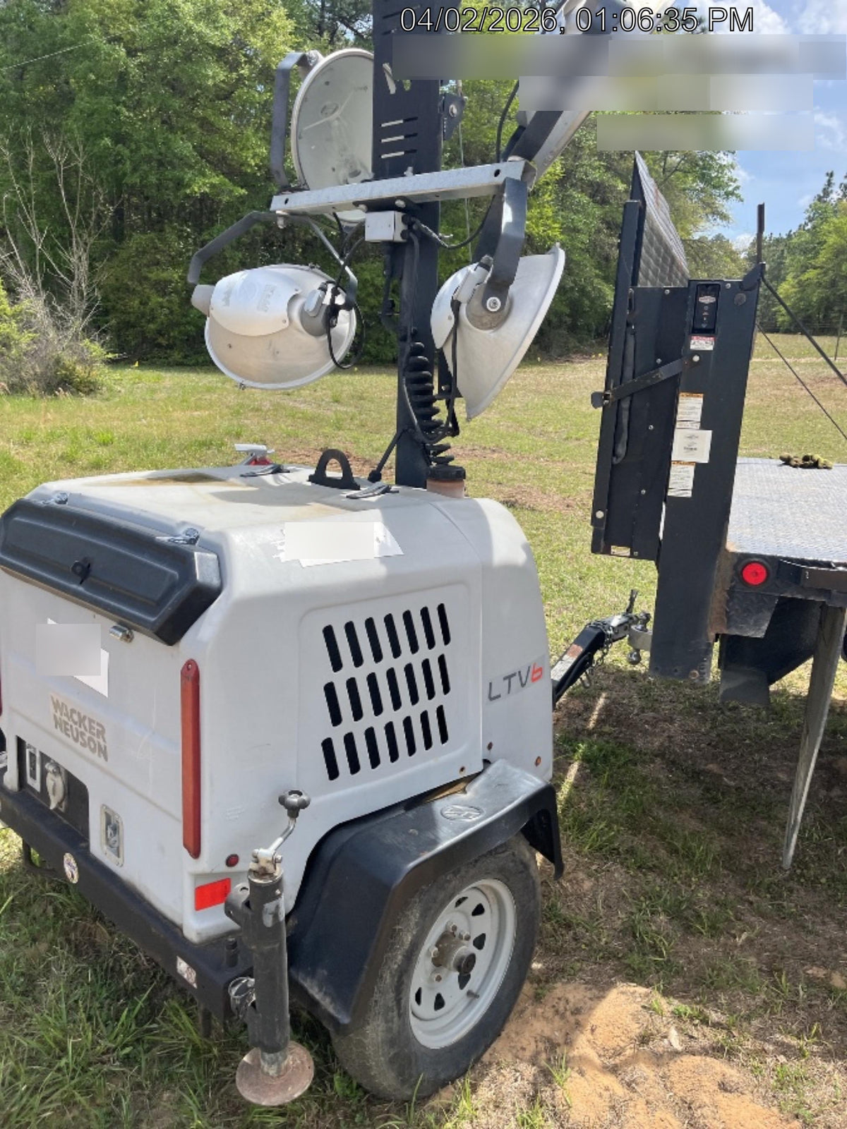 2019 Wacker Neuson LTV6L-MH Wacker Neuson LTV6L Mobile Light Tower w/Fuel Level Sensor Installed