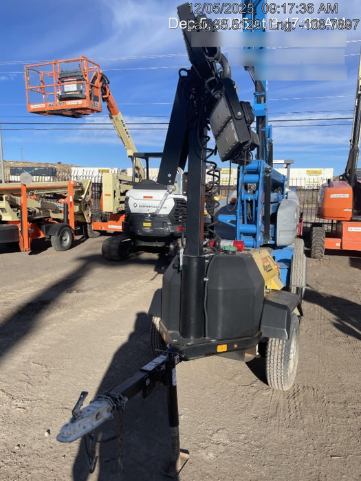 2022 Allmand NLV3GR (4) LED Light Fixture 350W, 23' Vertical Mast, 3kW Prime, Towable, Deep Sea L401, Leveling Jacks, Yanmar T4F 5.8hp