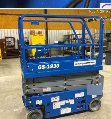 2019 Genie GS-1930 Fixed Rails with Chain Entry