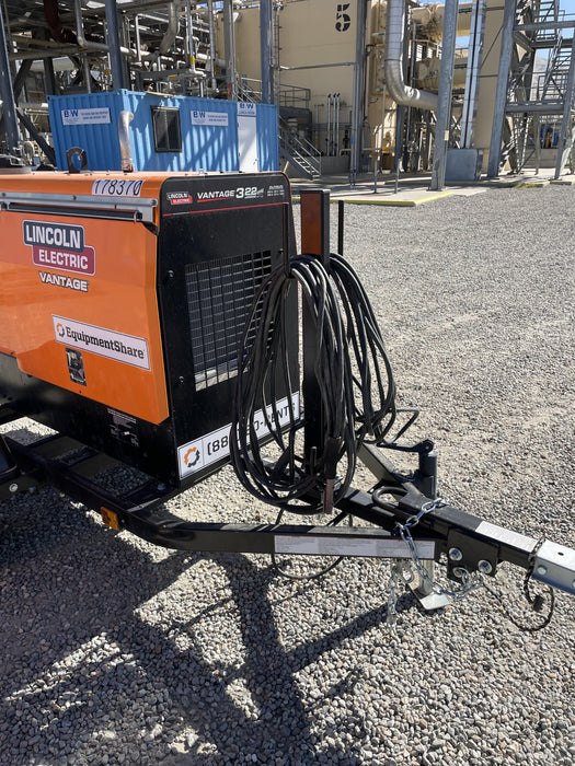 2022 Lincoln Electric Vantage 322 Trlr Mounted, Cable Rack, Light Kit, ES Decals