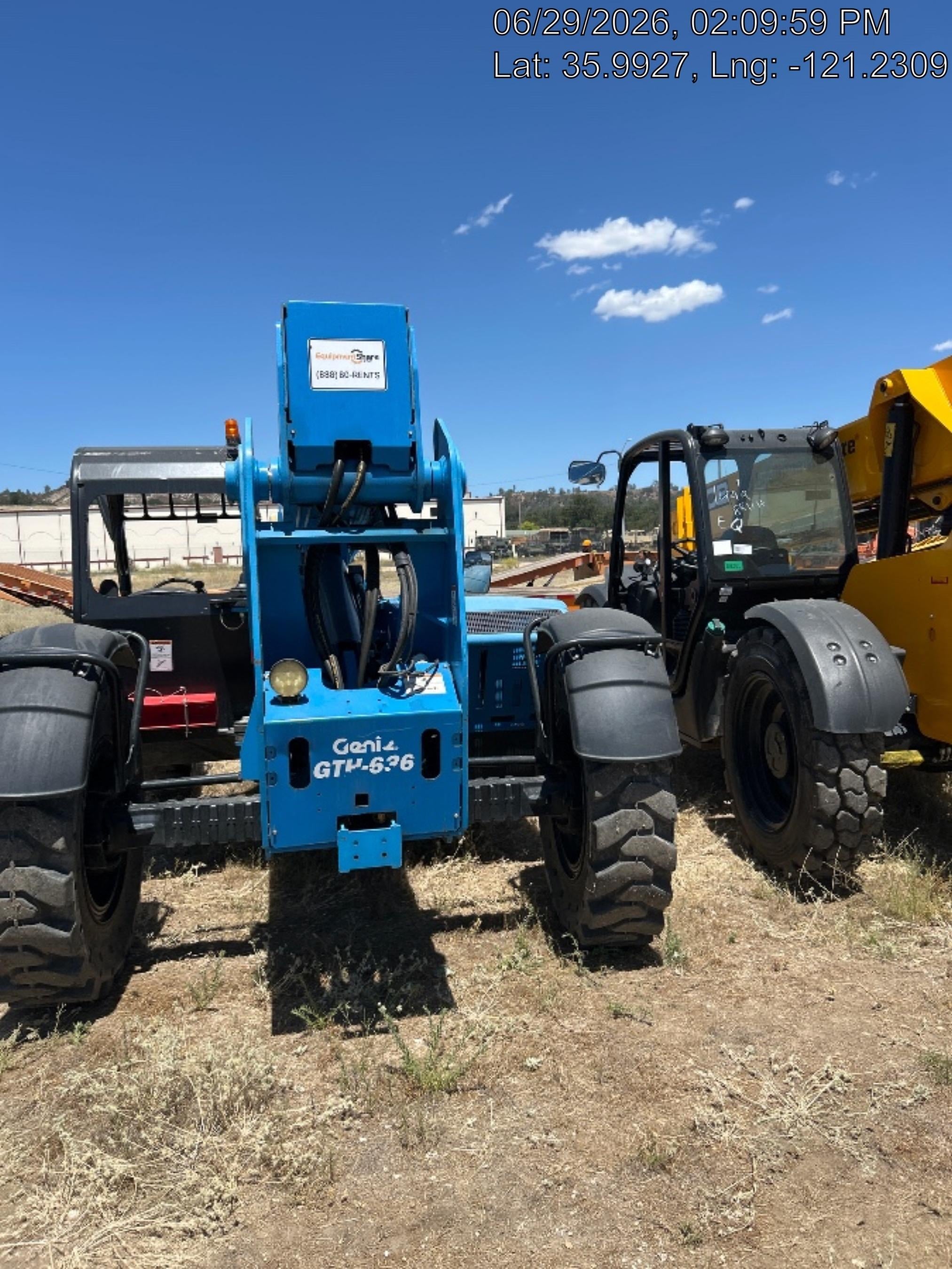 2019 Genie GTH-636 Canopy, Solid RT Tires, LED Work Lights, Beacon 60" QA Carriage, 48" Forks