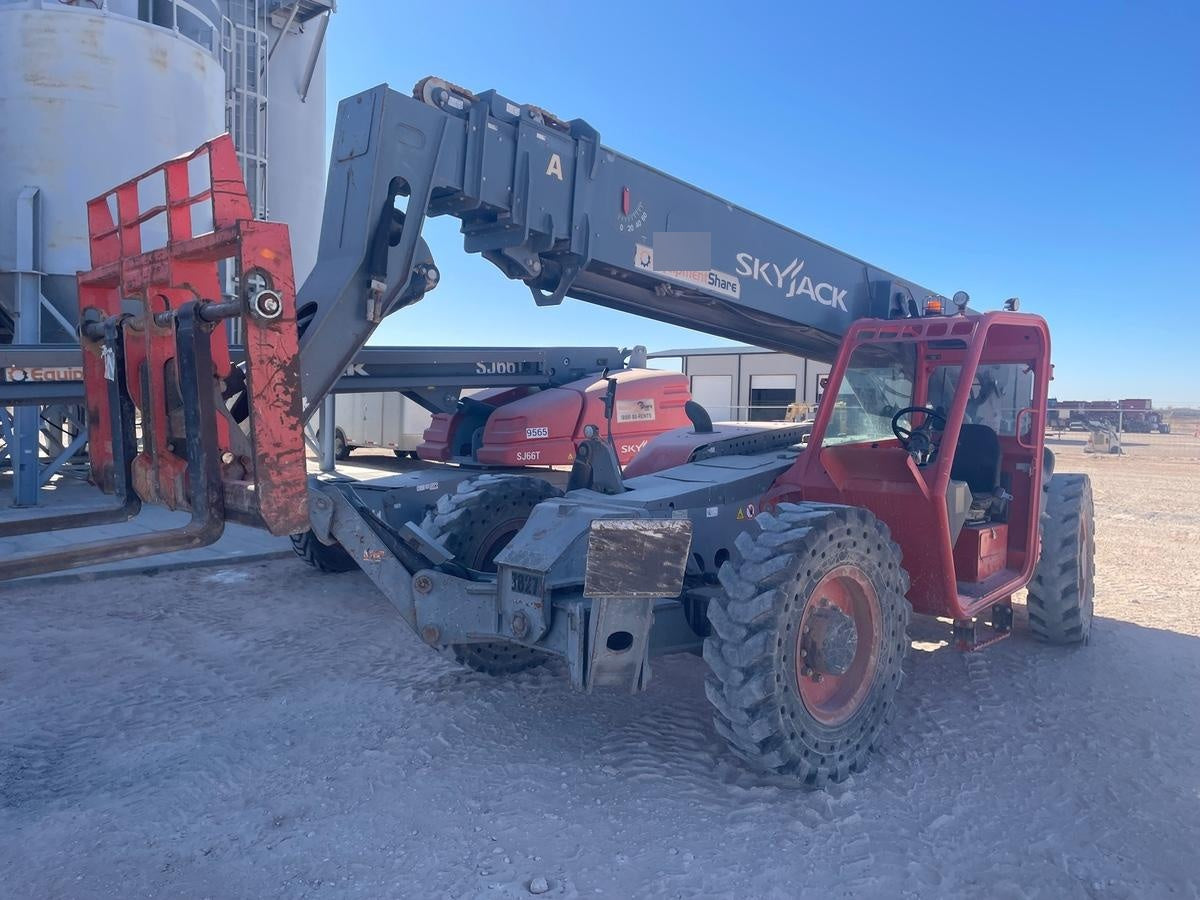 2018 Skyjack SJ1056 TH Skyjack 1056 TH Telehandler w/Open ROPS, Work Lights/Beacon, Solid Tires, 60" Carriage and Forks