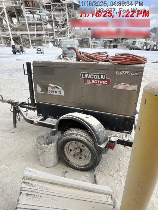 2018 Lincoln Electric Vantage 322 Lincoln Vantage 322 Welder Ready Pak 3 - Vantage 322, Trailer, Fender and light kit, Cable rack