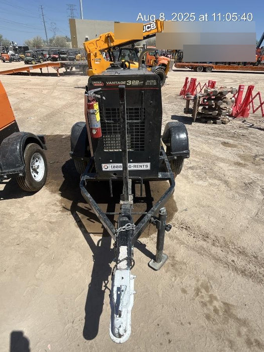 2019 Lincoln Electric Vantage 322 Ready-Pak 3, Two Wheel Trailer, Fender and Light Kit, Cable Rack