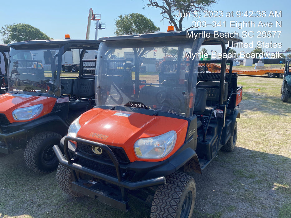 2022 Kubota RTV-X1140W-H Plastic Canopy, Windshield Acrylic Clear, LED Strobe Light, Wire Harness Kit, Back up Alarm