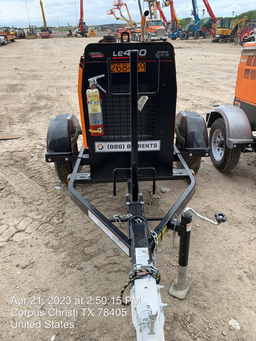 2022 Lincoln Electric LE400 Kubota V1505, Trlr, Cable Rack, Light Kit, ES Decals, T3