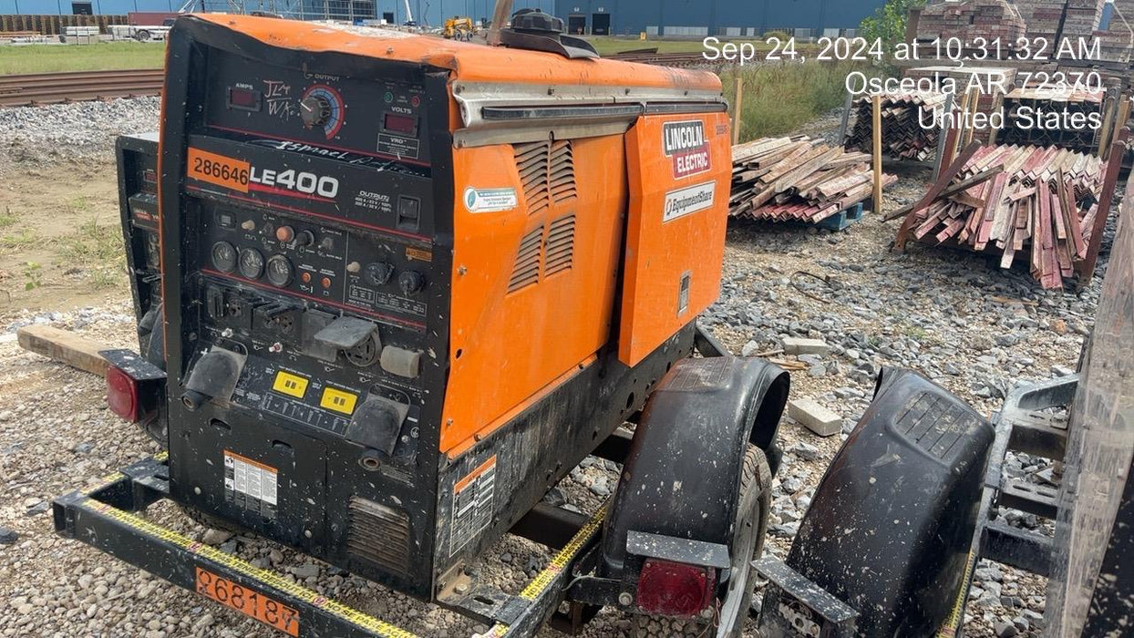 2022 Lincoln Electric LE400 Kubota V1505, Trlr, Cable Rack, Light Kit, ES Decals, T3