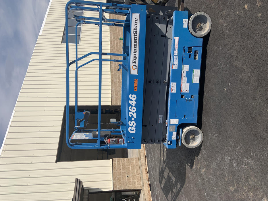 2019 Genie GS-2646 folding rails with full height swing gate