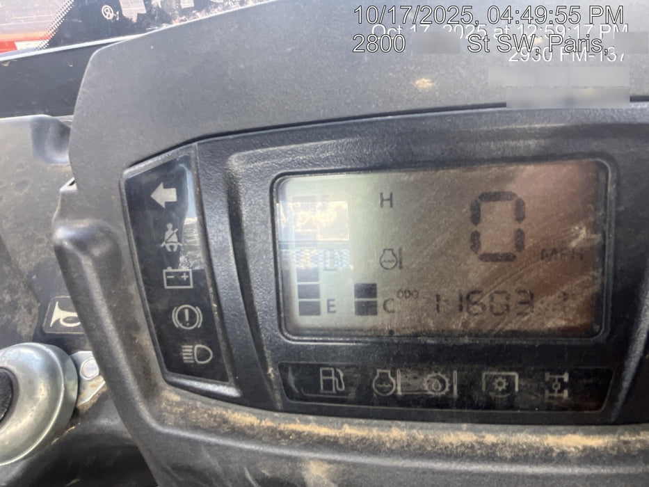 2021 Kubota RTV-X1140W-H Plastic Canopy, Windshield Acrylic Clear, LED Strobe Light, Wire Harness Kit, Back up Alarm