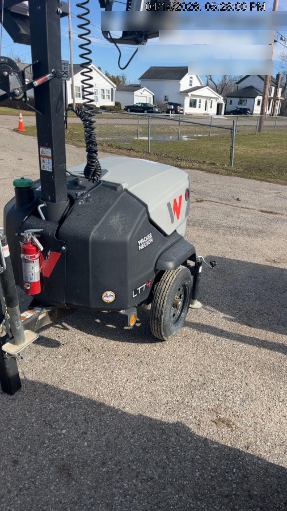 2024 Wacker Neuson LTT4 Diesel, Kohler KDW702, Deep Sea Controller, Auto Start, LED 320W, Bypass Outlet, T3