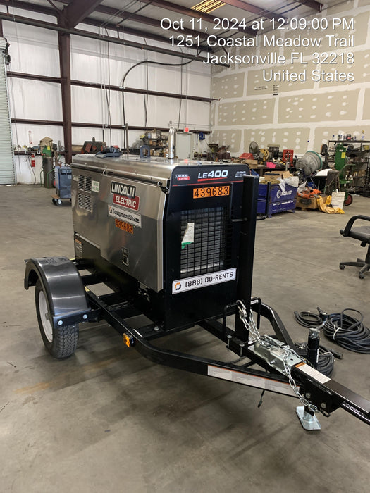 2024 Lincoln Electric LE400 Kubota V1505, Trlr, Cable Rack, Light Kit, ES Decals, T3