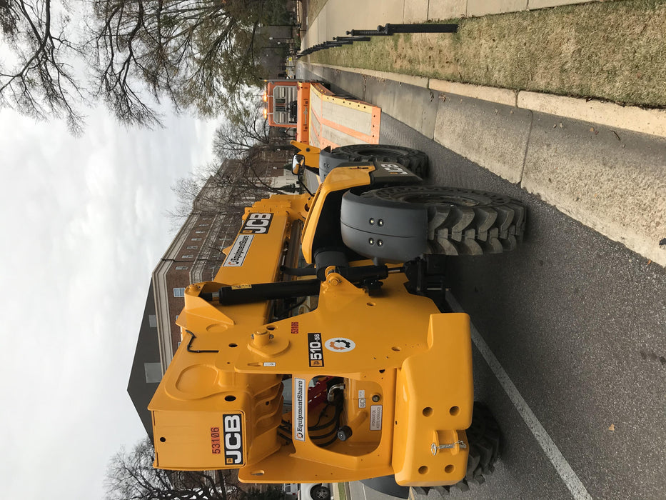 2019 JCB 510-56 Canopy, 74 HP, Solid Tires, STD Worklight, Beacon, Aux Hydraulics, Lifting Eye, Back up Alarm w/66" Carriage/60" Forks