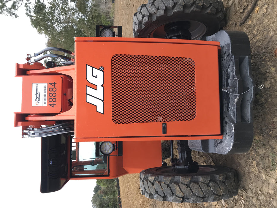 2019 Skytrak 6036 Cab/Heat/Air, Solid Tires, LED Work Lights, Beacon w/50" Carriage, 48" Pallet Forks