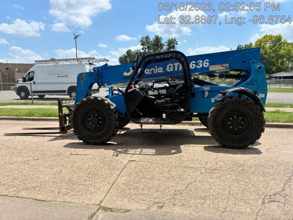 2017 Genie GTH-636 Genie GTH636 Telehandler, 48' Carriage, Solid Tires