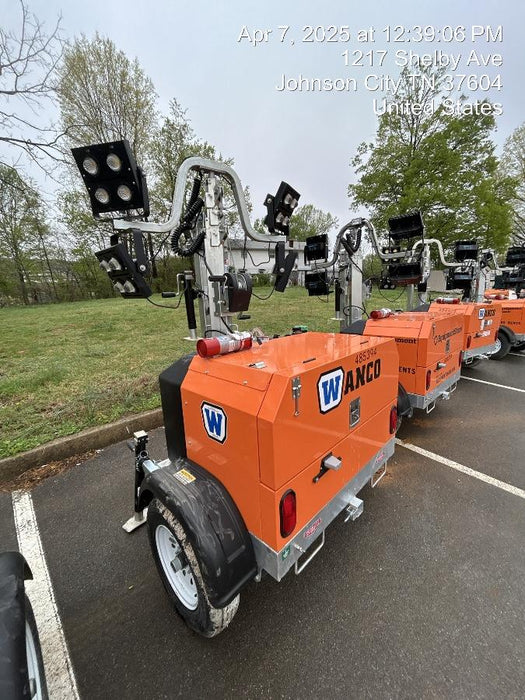 2025 Wanco WLTT-4MM4K Diesel, Mitsubishi L2E, 9.0HP @1800 rpm, Deep Sea Controller, Shore Power Plug, Auto Start, (4) 350W LED Floodlights, 4kW Generator, 60 Gal Fuel Tank, 2" Ball, T3