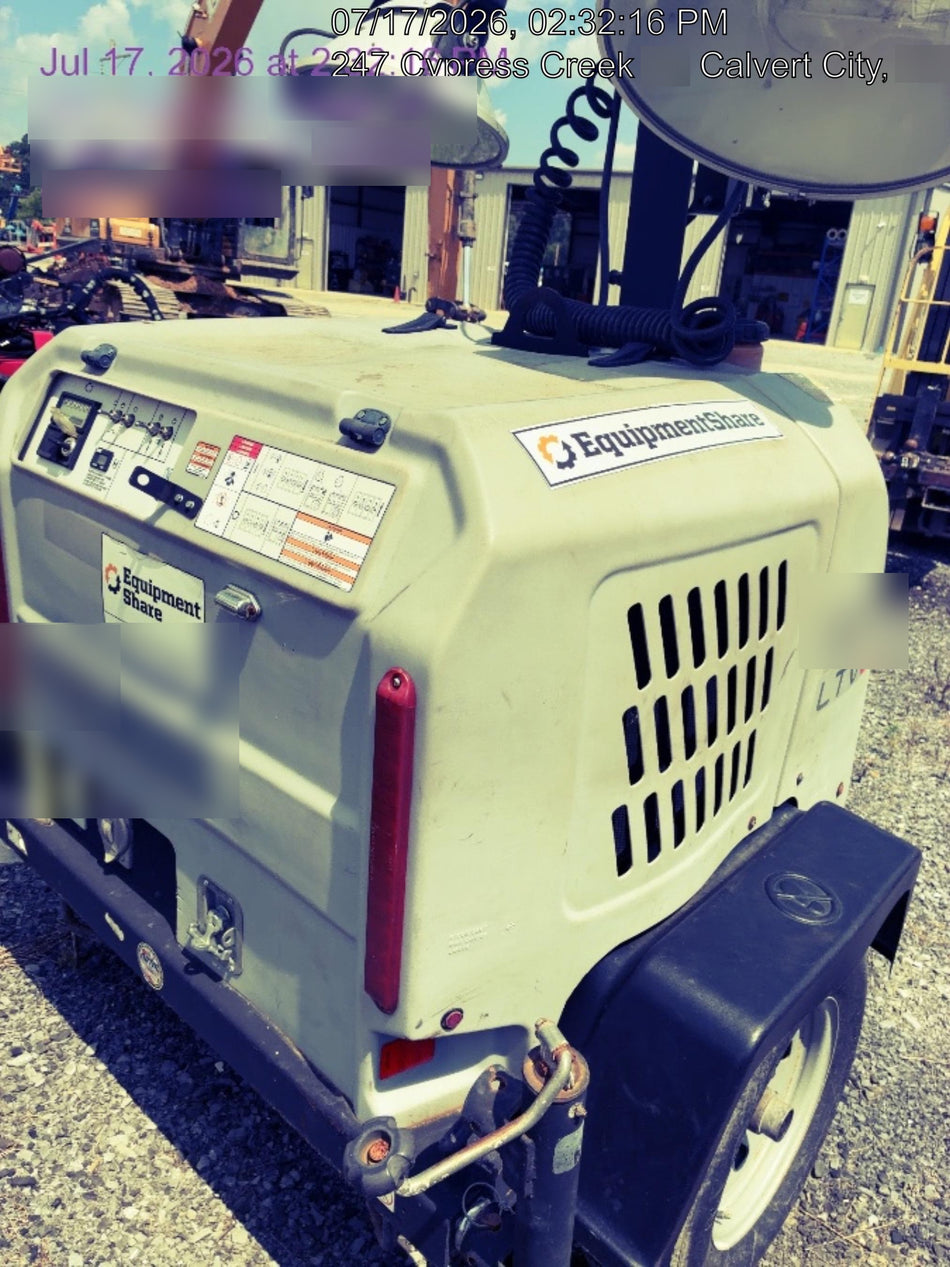 2019 Wacker Neuson LTV6L-MH Mobile Light Tower w/Fuel Level Sensor Installed
