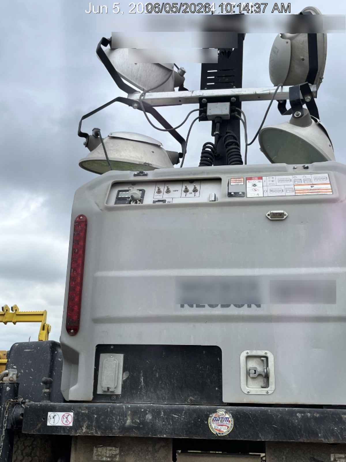 2018 Wacker Neuson LTV6L-MH Wacker Neuson LTV6L Mobile Light Tower w/Fuel Level Sensor Installed