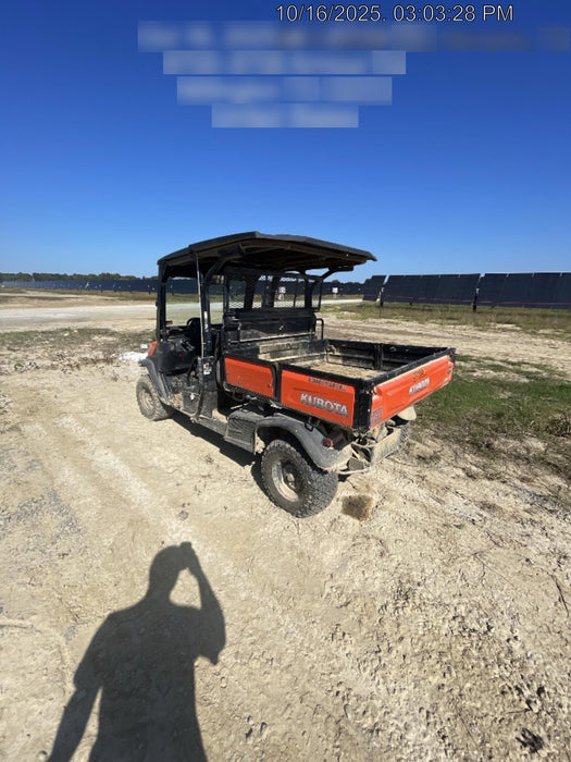 Kubota RTV-X1140W-H 4wd Utility Cart, LED Strobe, Windshield Tempered Glass, Plastic Canopy, Wire Harness Kit, Backup Alarm