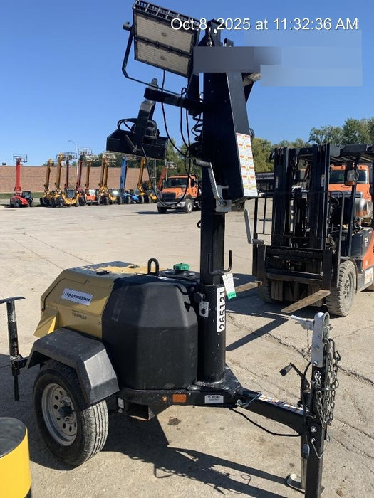 2022 Allmand NLV3GR (4) LED Light Fixture 350W, 23' Vertical Mast, 3kW Prime, Towable, ES Decals, T3