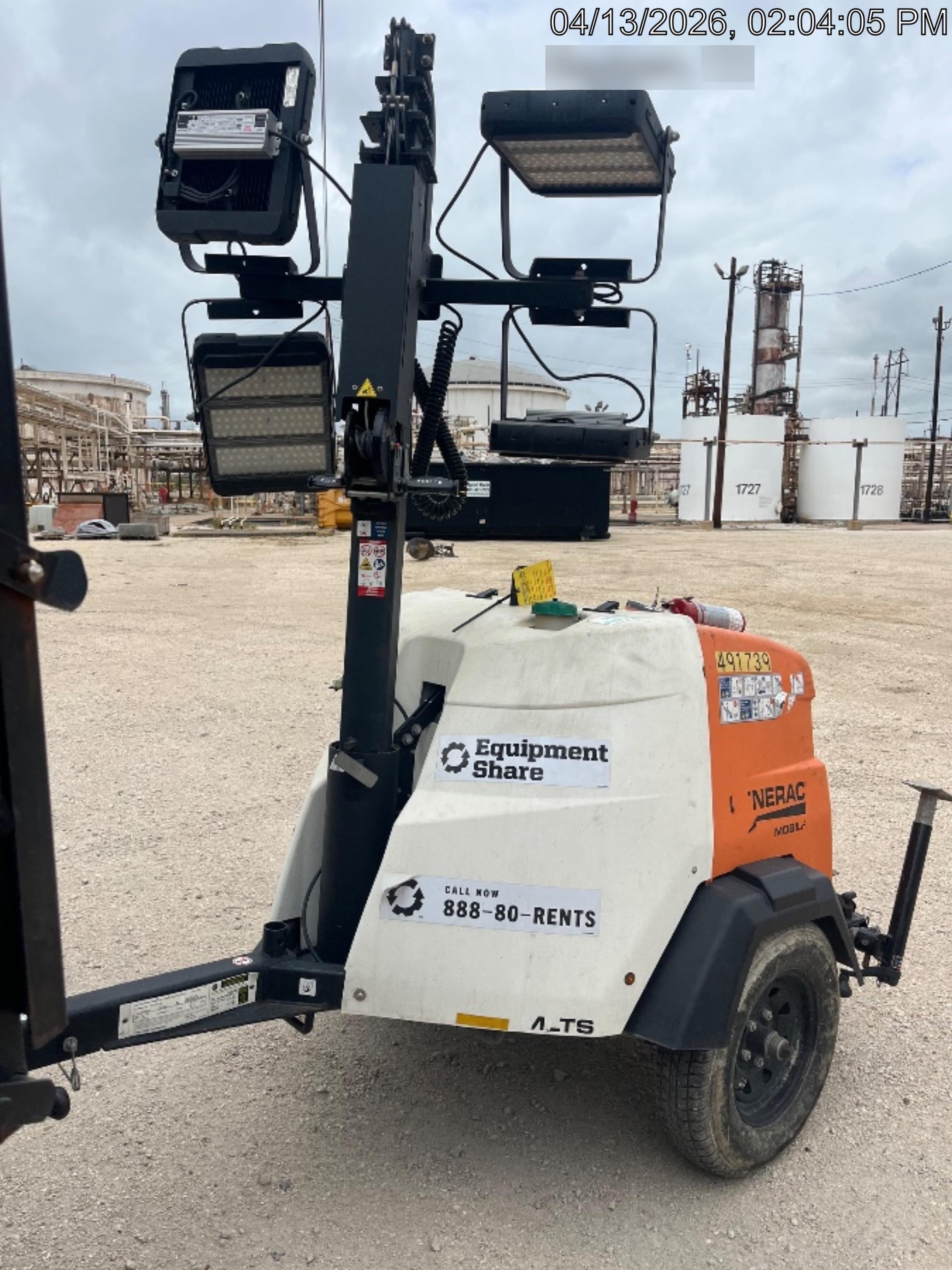 2025 Generac MLTS-4 Diesel, Mitsubishi L2E, 7.1 hp @1800 rpm, Flex Switch 120V Input, Powerzone Controller, (4) 320W LED Lights, 4kW Generator, 39.9 Gal Fuel Tank, 2" Ball, ES Decals