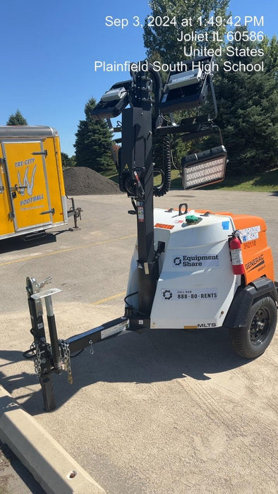 2024 Generac MLT2 Diesel, Flex Switch 120V Input, Powerzone Controller, 
(4) 320W LED Lights, 4kW Generator, 39.9 Gal Fuel Tank, 2" Ball, T3