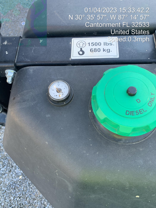 2022 Allmand NLV3GR (4) LED Light Fixture 350W, 23' Vertical Mast, 3kW Prime, Towable, Deep Sea L401, Leveling Jacks, Yanmar T4F 5.8hp