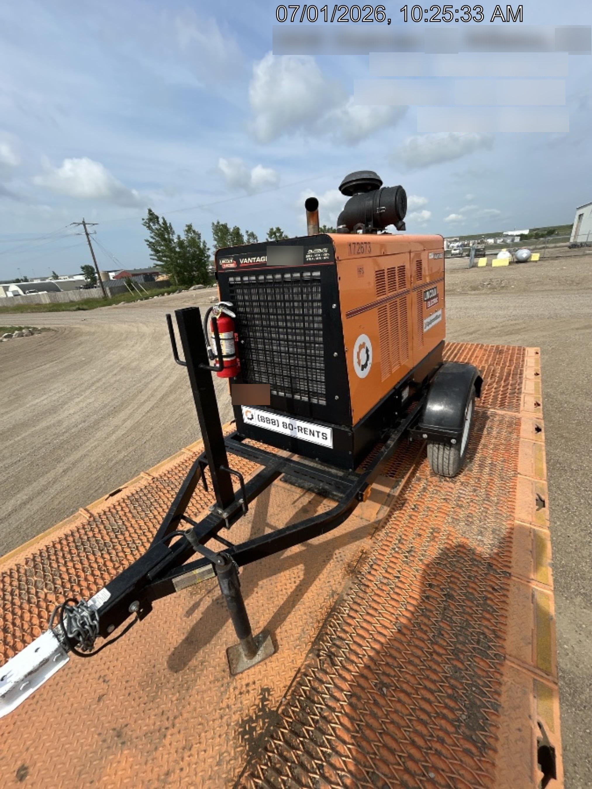 2021 Lincoln Electric Vantage 549X Ready Pak 3, ORANGE (includes trailer, cable rack, fender light kit)