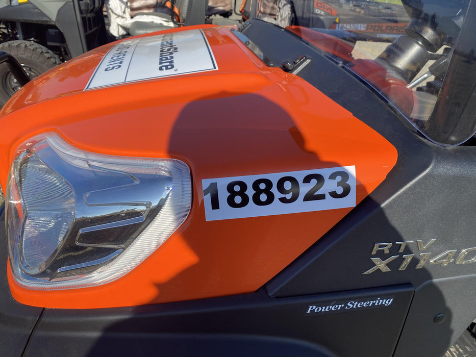 Kubota RTV-X1140W-H Plastic Canopy, Windshield Acrylic Clear, LED Strobe Light, Wire Harness Kit, Back up Alarm