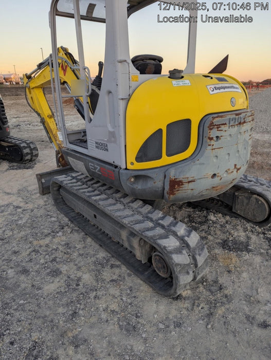 2018 Wacker Neuson EZ53 EZ53 12K Track Excavator, TRK,LGD,CNPY,PC, TRK,LGD,CNPY,PC, Manual QC, Hydraulic Thumb, Buckets: 24" , 18"