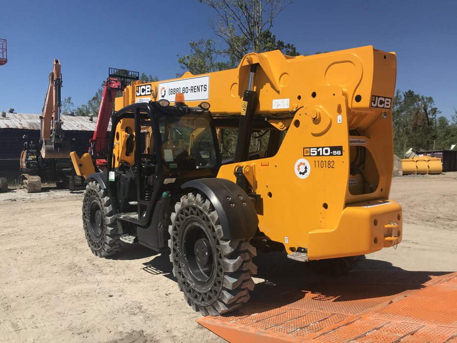 2020 JCB 510-56 Canopy, Solid Tires, Work Lights, Beacon, Aux Hydraulics, Back up Alarm, Lifting Eye, ES Decals